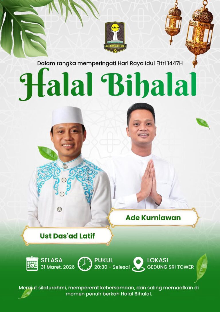 Poster BPD HIPMI Kaltara Gelar Halal Bihal, Hadirkan Ustadz Das&rsquo;ad Latif