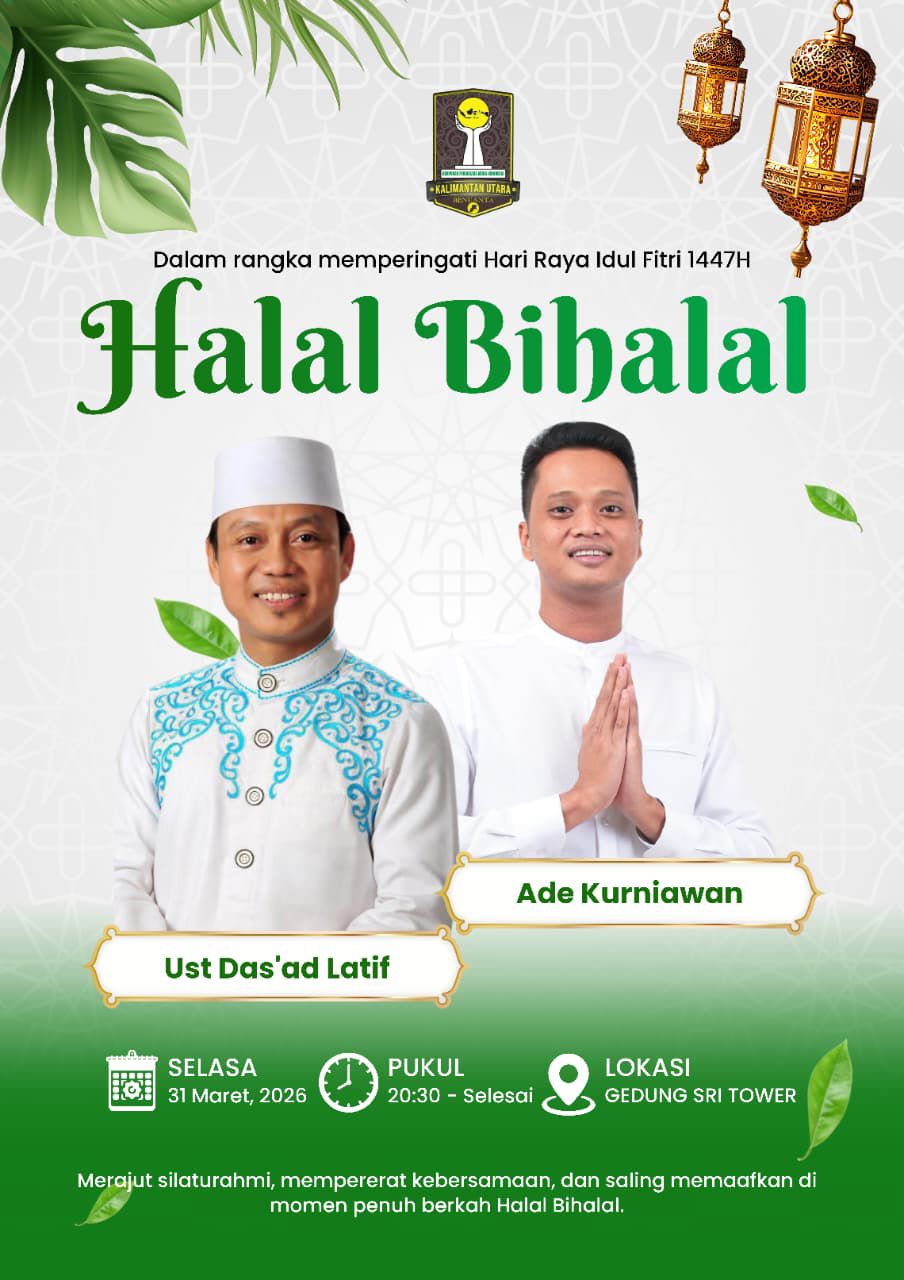 Poster BPD HIPMI Kaltara Gelar Halal Bihal, Hadirkan Ustadz Das’ad Latif